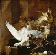 Jan Baptist Weenix Still Life with a Dead Swan Germany oil painting artist